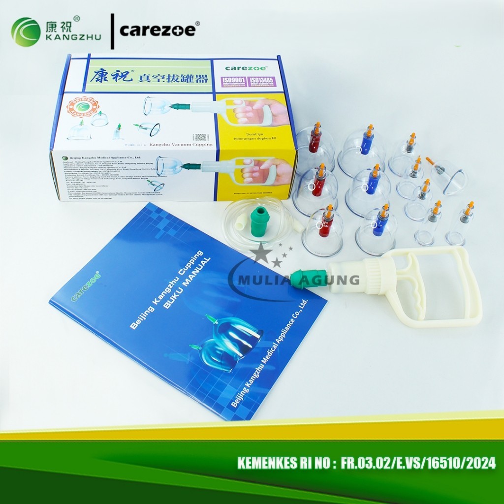 ALAT BEKAM KANGZHU CAREZOE ISI 24 KOP ANGIN isi 24 pcs Alat Kop Bekam PREMIUM Original Carezoe 24