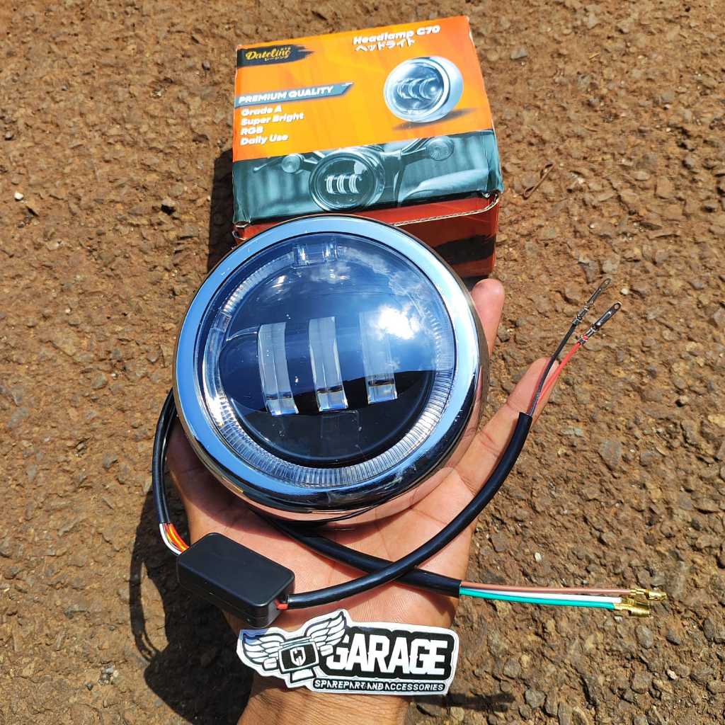 Daymaker C70 reflektor depan Honda c70 Daymeket LED Lampu depan honda c50 c70 c90 Led DAYMAKER