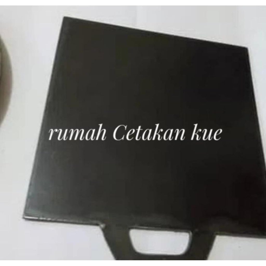 wajan persegi plat baja / alat panggangan roti, sosis burger / UK 35 cm