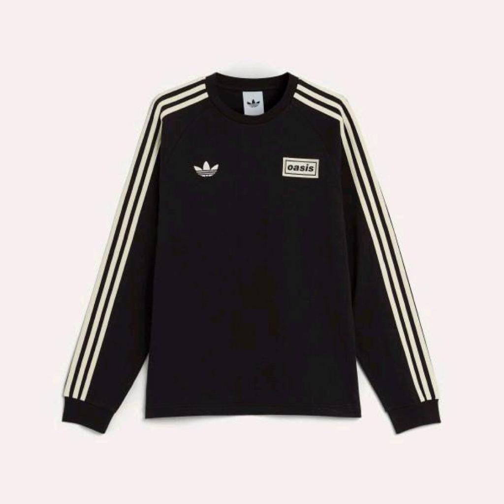 ADIDAS ORIGINALS X OASIS LONG SLEEVE BLACK WHITE