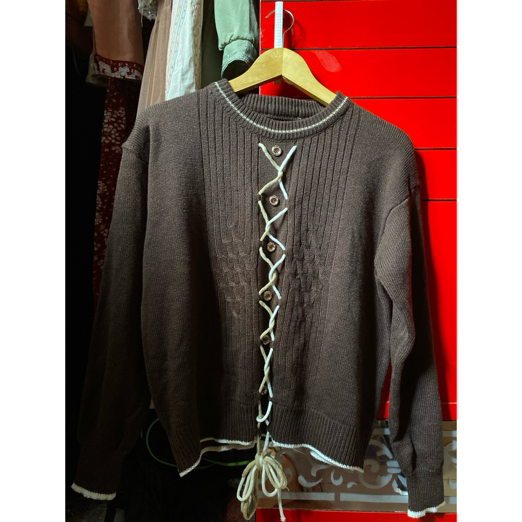 Cardigan Baju Rajut Korea Kepang Bangkok