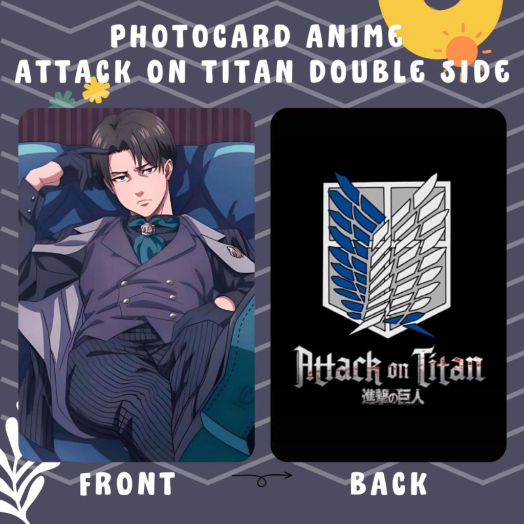 [Jasa Cetak] Photocard Anime Attack On Titan Cetak 2 Sisi Termurah