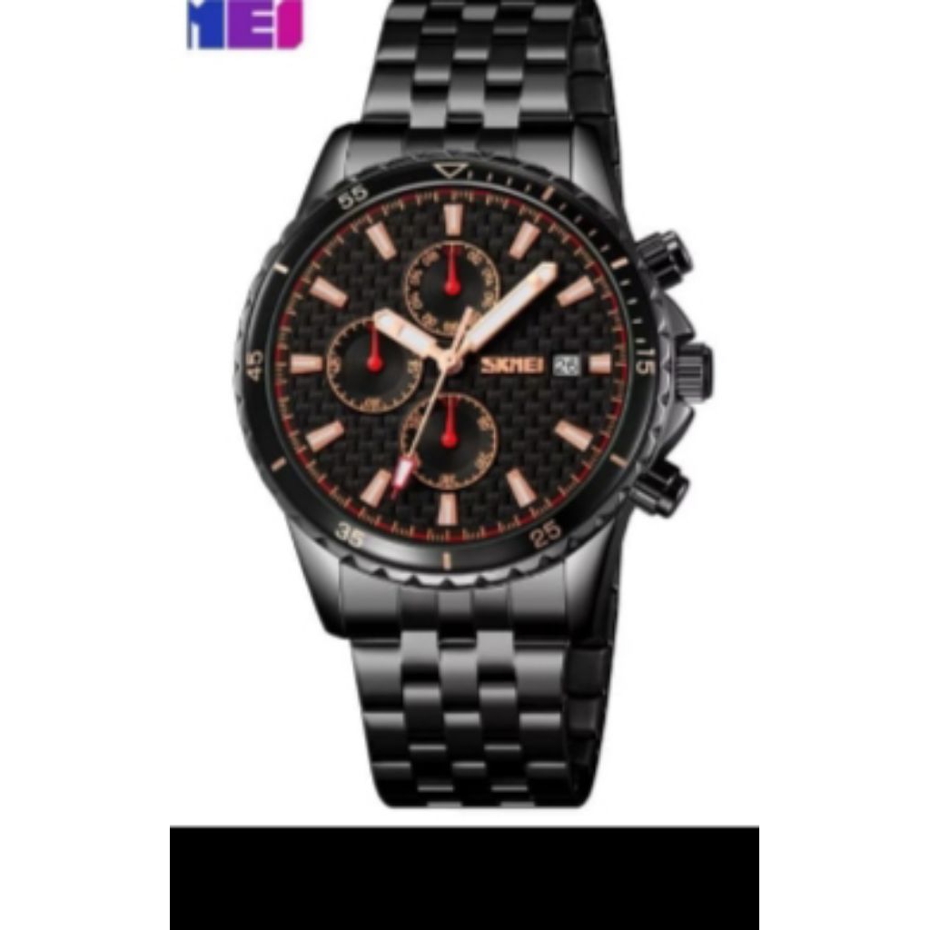 Jam tangan pria Skmei 9334 Chronograph Aktif & tanggal aktif full box