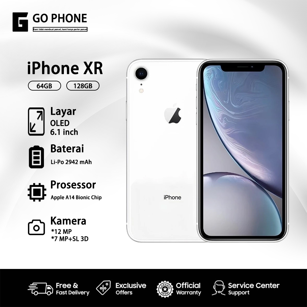 iPhone XR 64GB/128GB 100% Asli Bekas Lengkap Edisi Internasional Bekas