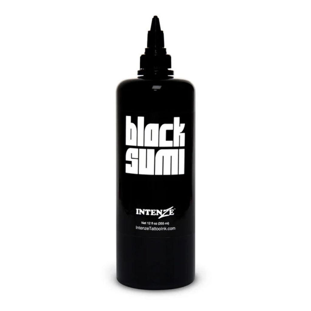 INTENZE BLACK SUMI - Intenze Japanese Tattoo ink Original (Made In USA) 12 fl oz (355ml)
