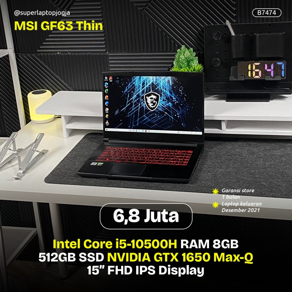 MSi GF63 Thin B7474