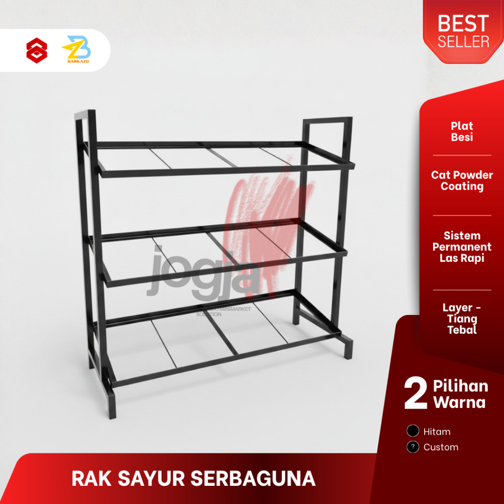 Rak Sayur Tanpa Keranjang Sayur Tempat Penyimpanan Sayuran dan Buah - jogjarakindo