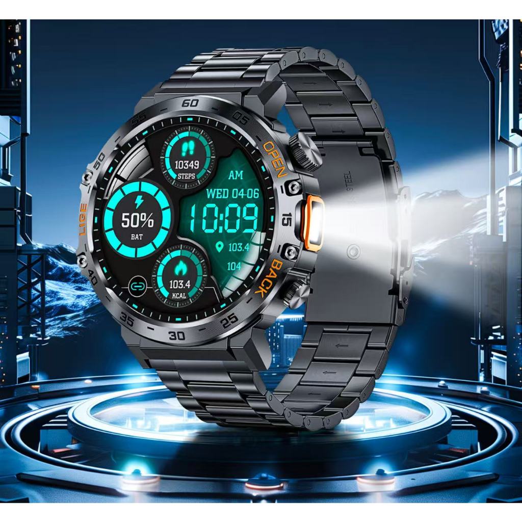 LIGE/Lige New Business Bluetooth Call Smart Watch Multi functional Sports Music Player Flashlight Wa