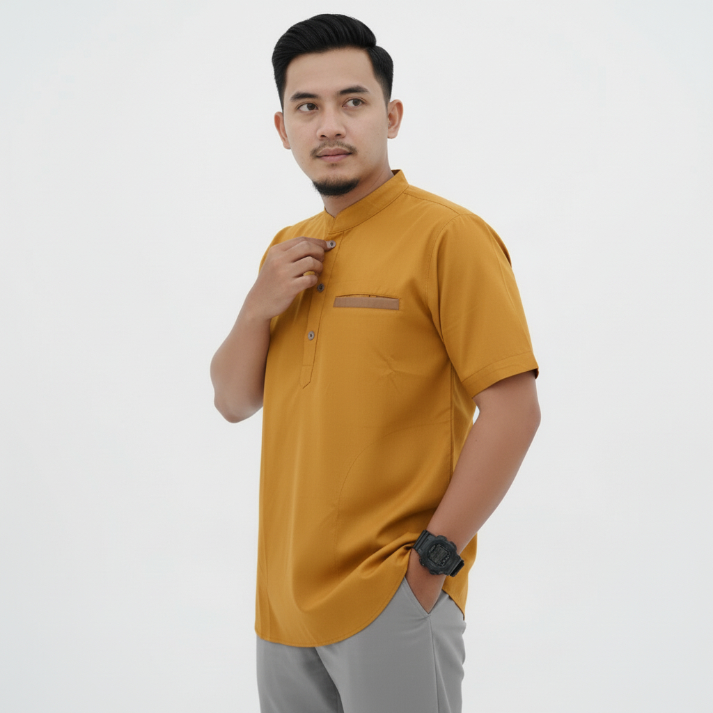 Baju koko kurta zubair lengan pendek toyobo fodu