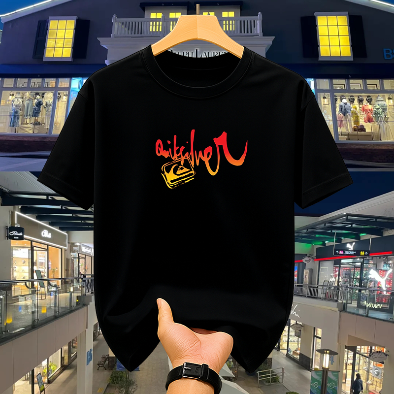 100% Original - QUIKSILVER Kaos Pria Original | Katun Tebal 24S | Lengan Pendek | Unisex