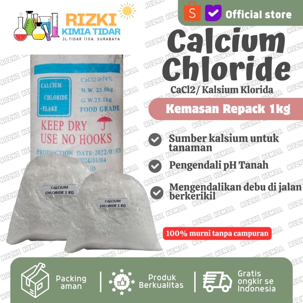 Calcium Chloride Kalsium Klorida CACL2 1 kg