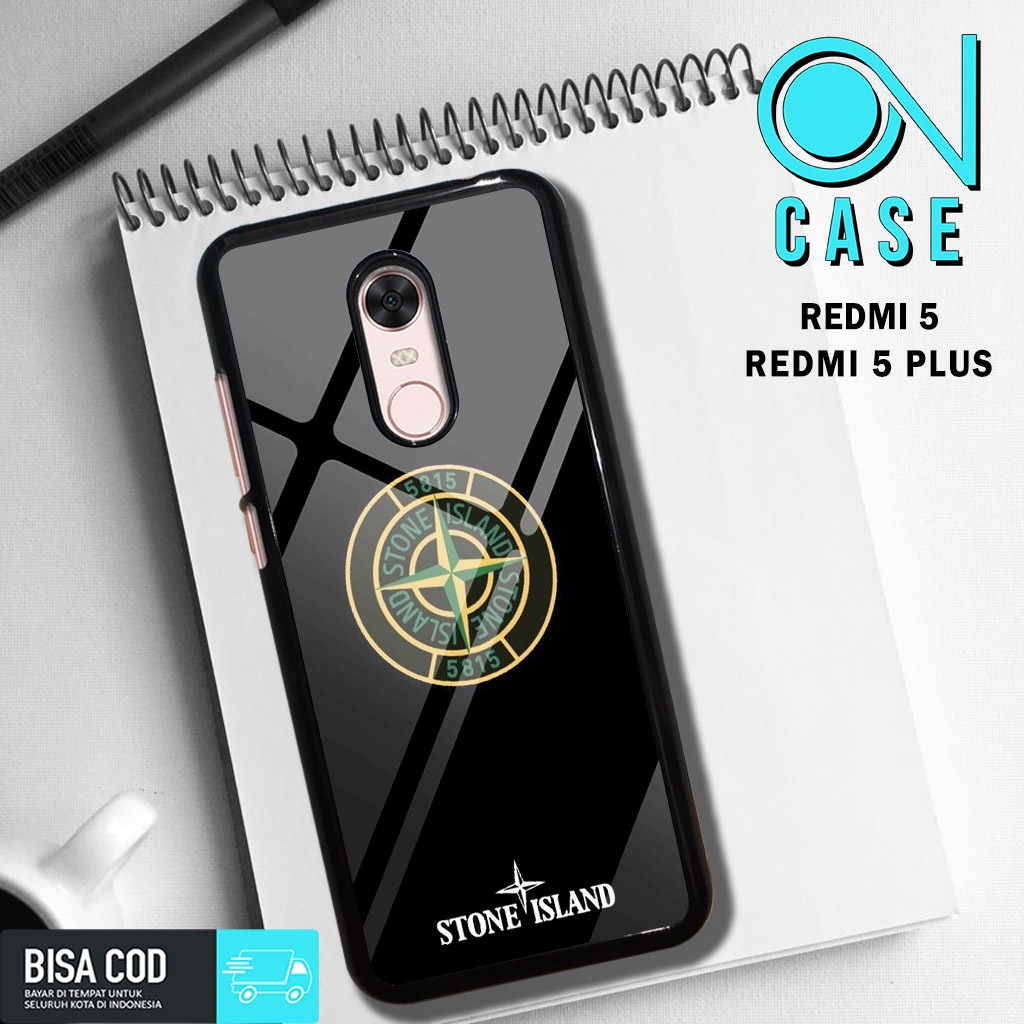 Case XIAOMI REDMI 5 mistercase Case Motif [ stone island ] Case Hp Glossy Casing Hardcase Softcase B