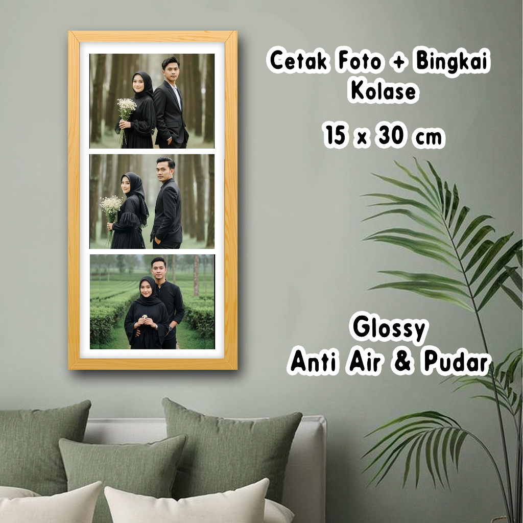CETAK FOTO PAPAN MDF KOLASE FRAME MINIMALIS