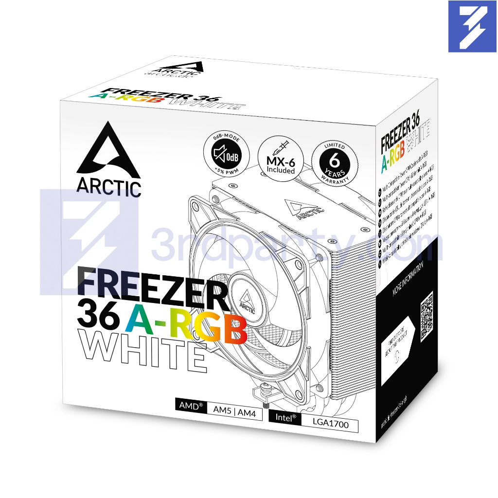 ARCTIC Freezer 36 ARGB Tower CPU Cooler - White
