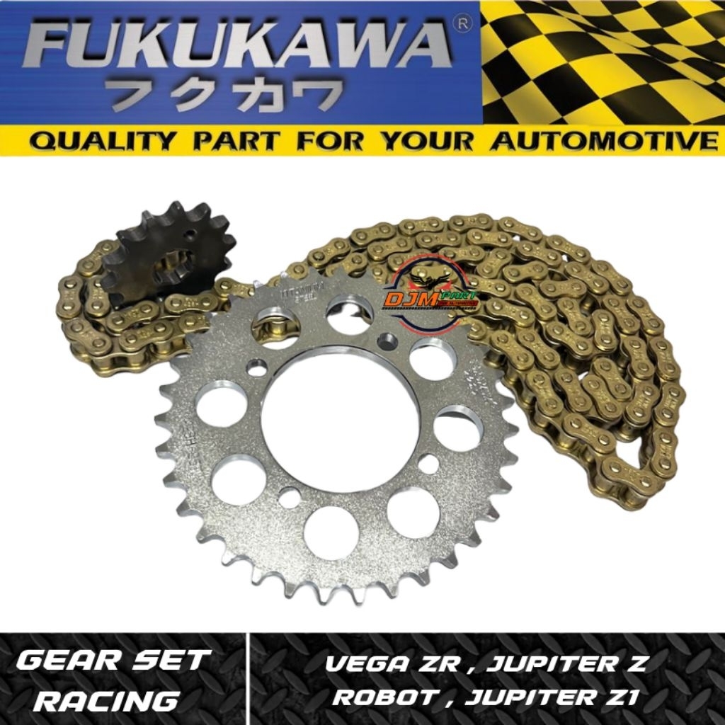 GEAR SET GIR PAKET RACING VEGA ZR VEGA RR JUPITER ROBOT JUPITER Z1 428H ORIGINAL FUKUKAWA