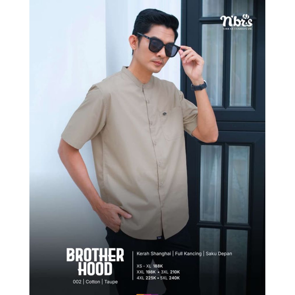 Nibras Brotherhood kemeja muslim pria bahan katun adem