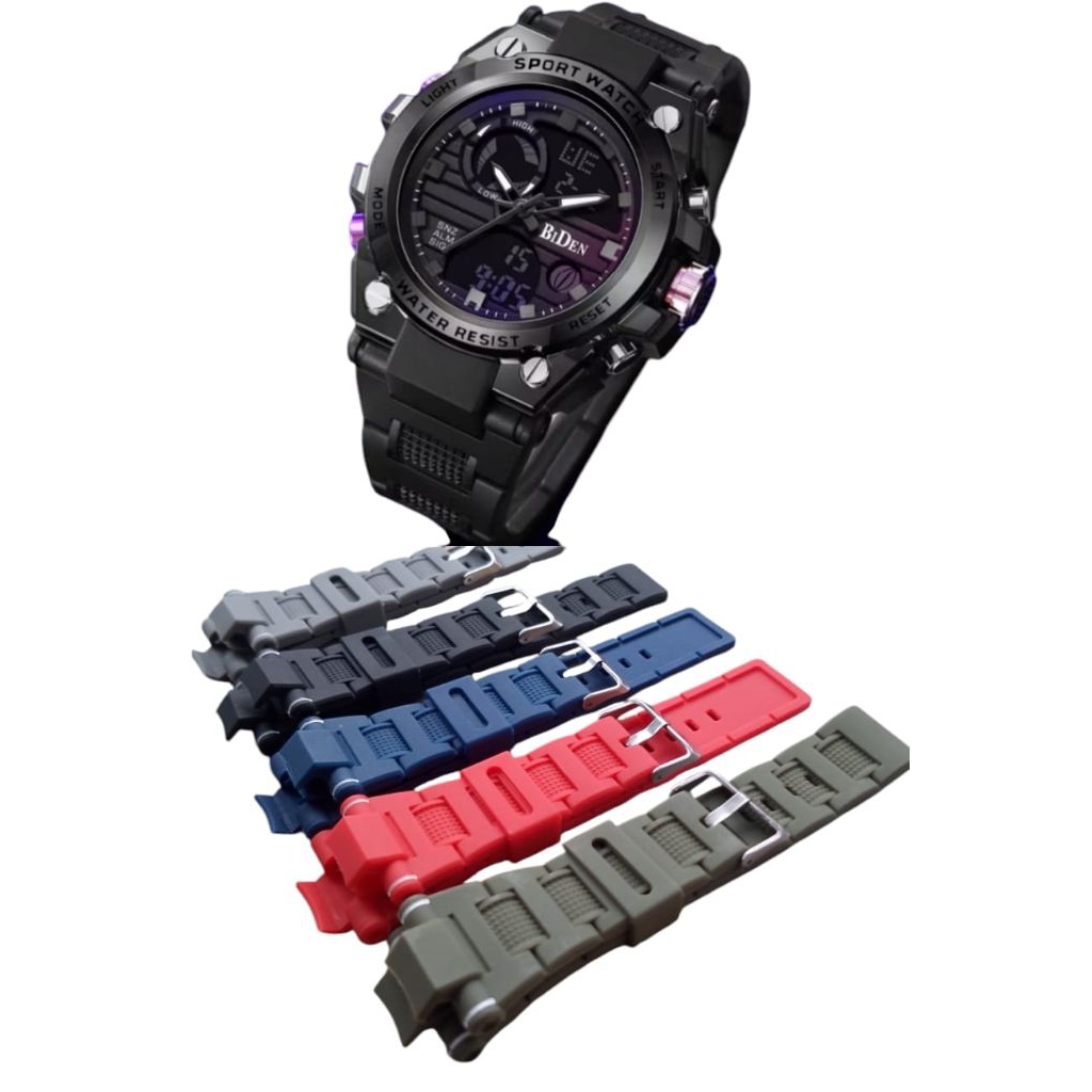 STRAP Tali Jam Tangan BIDEN R004 Strap Tali Jam BIDEN R004 Ruber Lentur 5 varian Warna