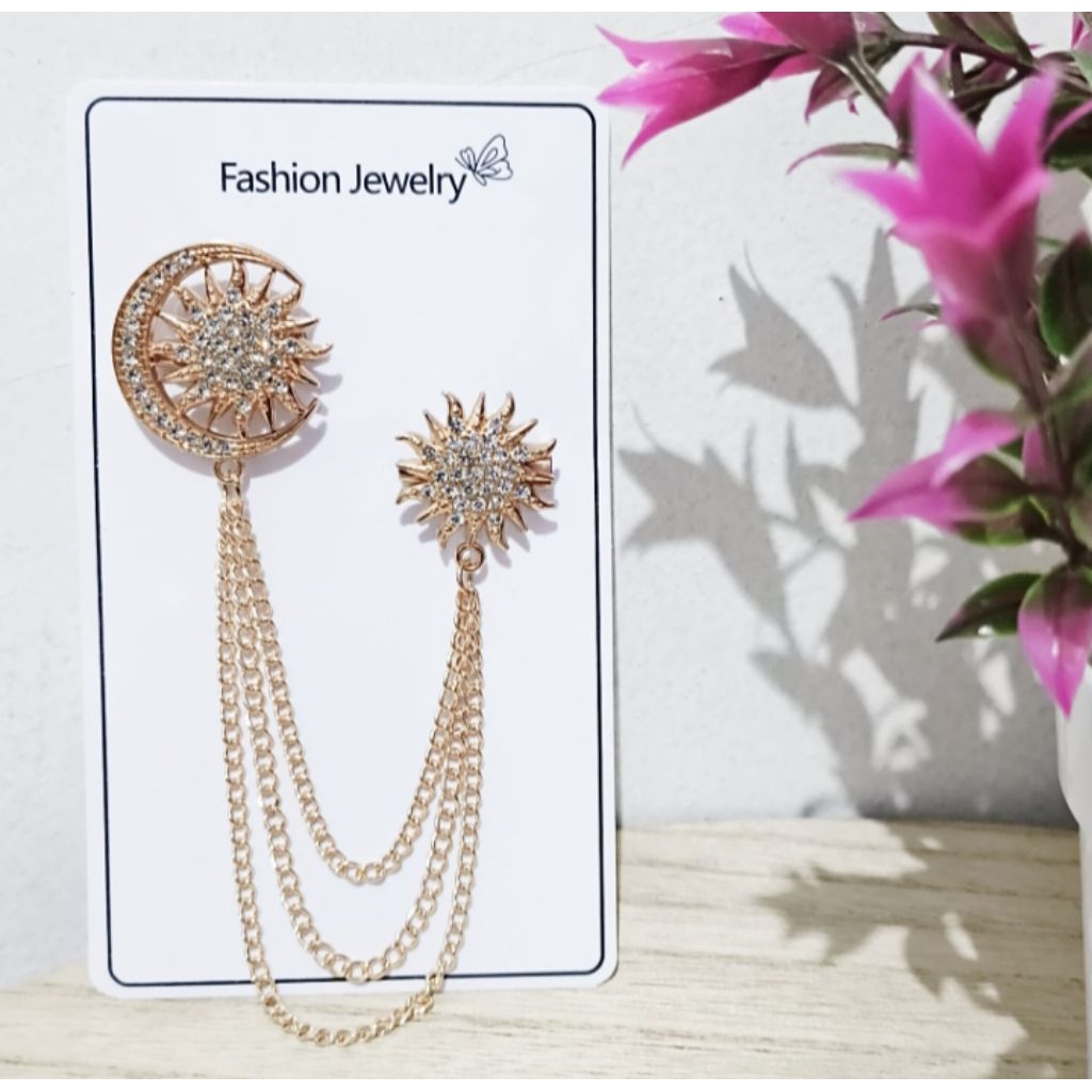 Bros Pin Rantai Melayu Bros Pin Rantai Kebaya Bros Pin Rantai Jas Kebaya Bros Rantai set Mewah Elega