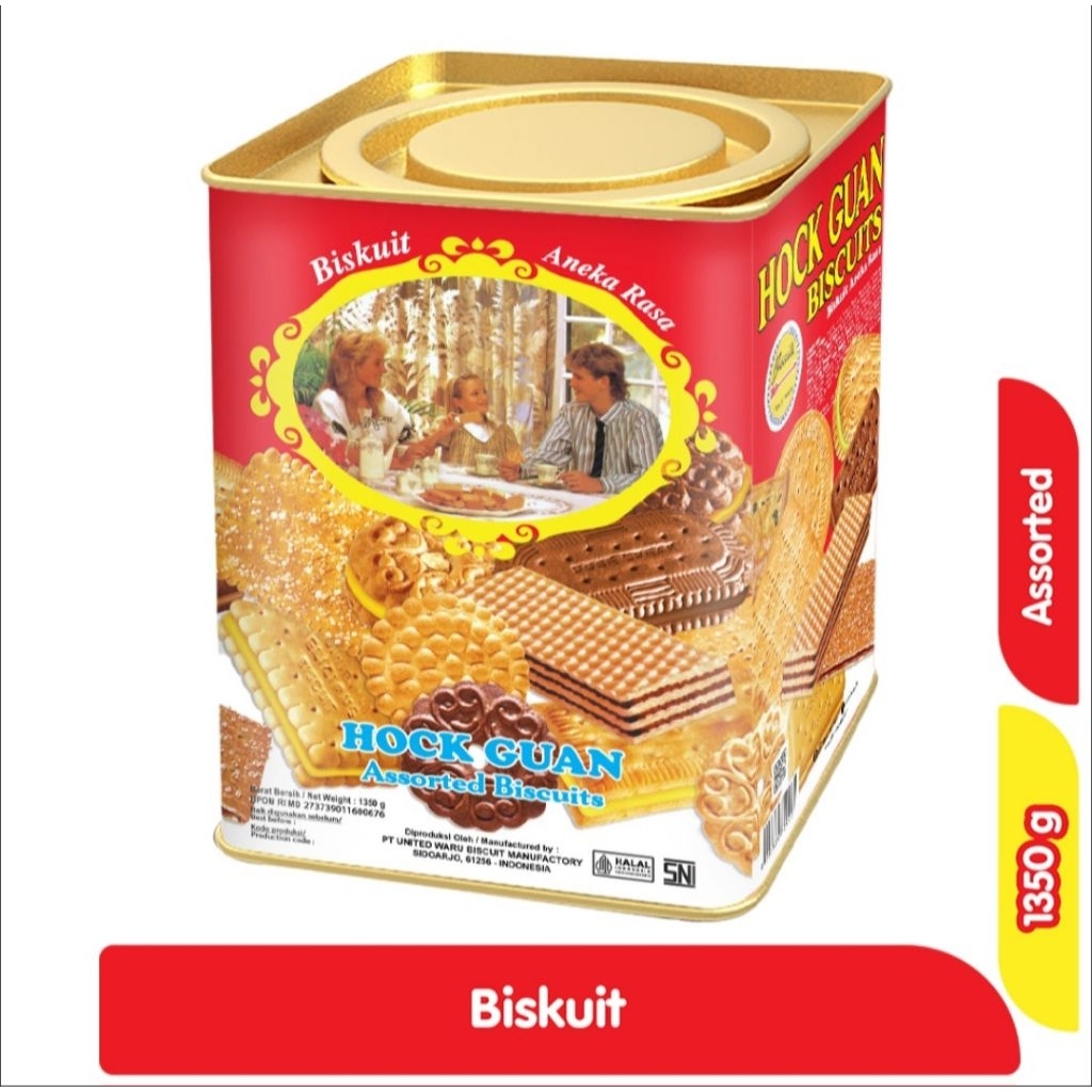 UBM Hock Guan Assorted Biskuit Kaleng 1350g
