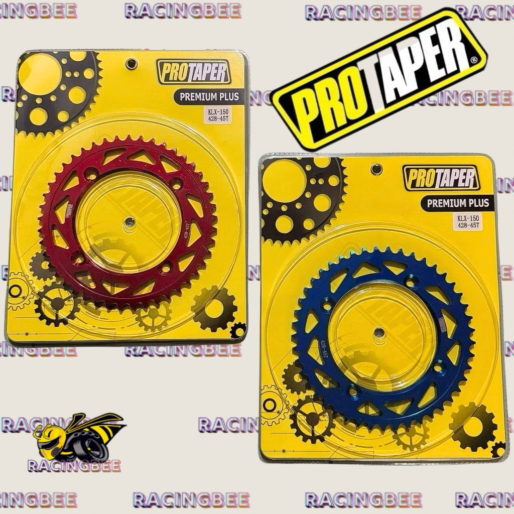 GEAR BELAKANG 428 KLX 150 D TRACKER 150 WARNA MERAH & BIRU PROTAPER RACING