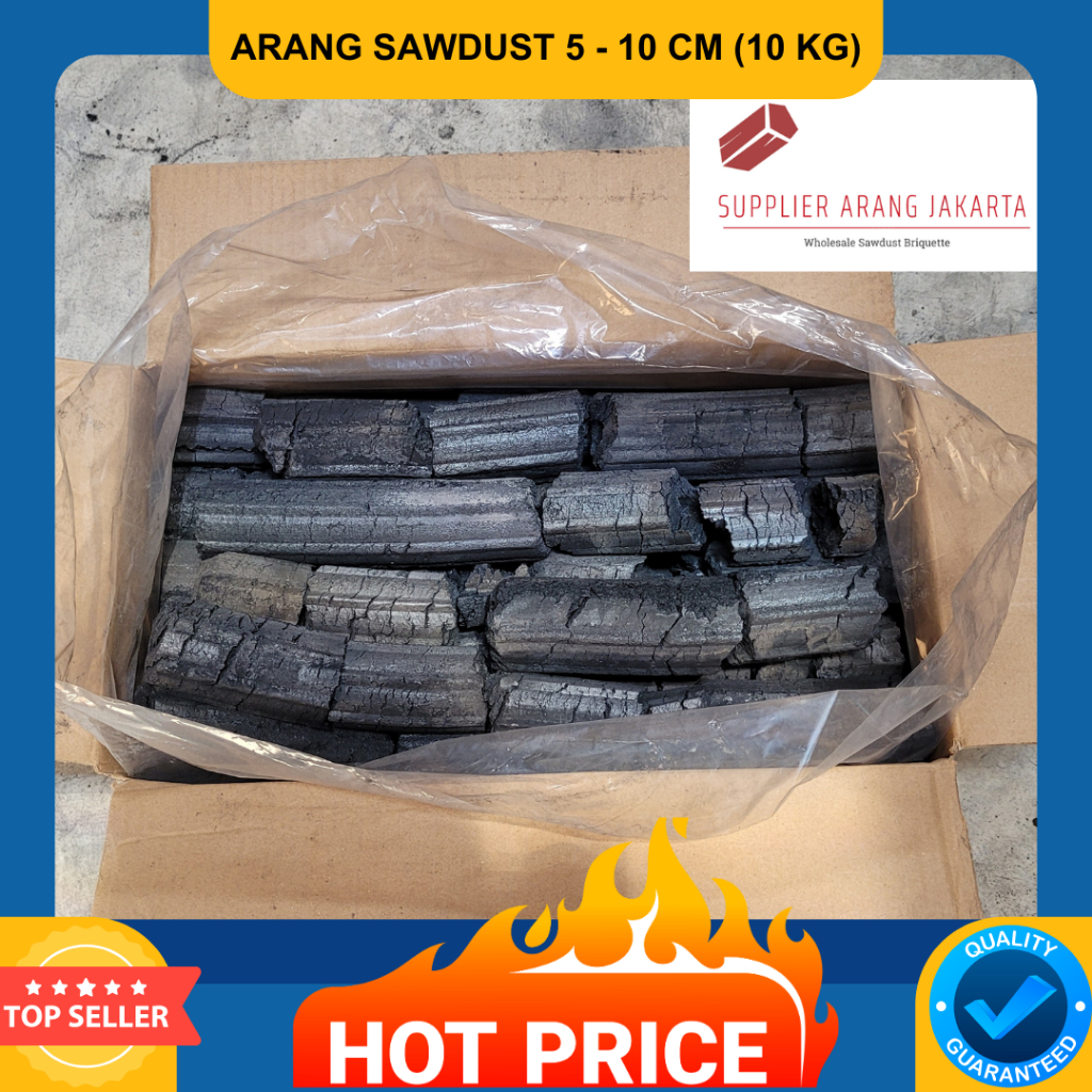 Arang briket, arang briket sawdust, arang briket premium, premium charcoal, arang briket 10kg, arang