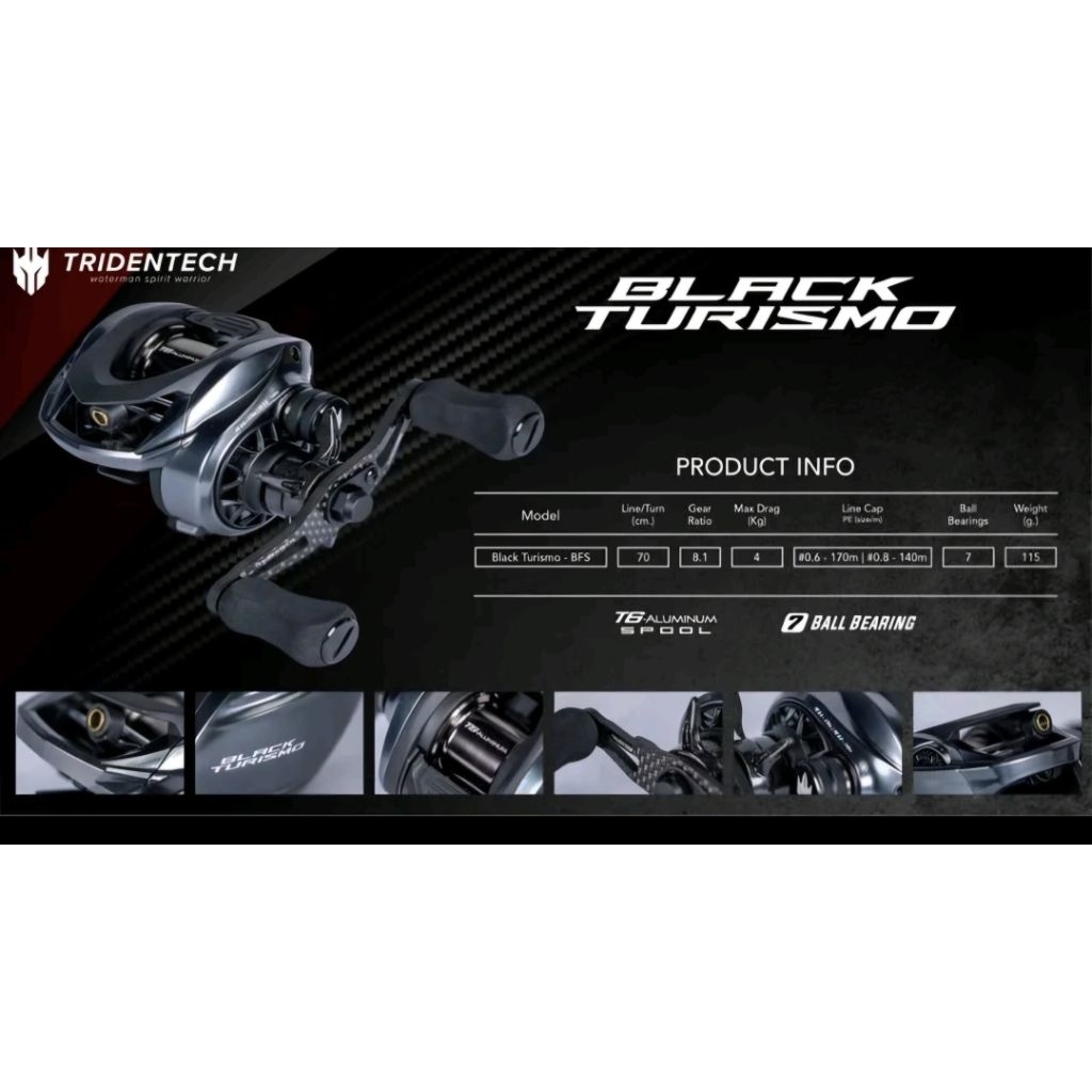 REEL BC TRIDENTECH BLACK TURISMO 2025