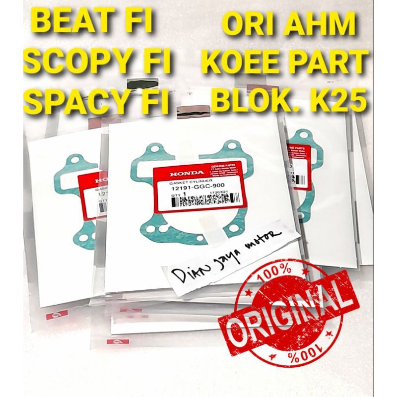 PAKING PACKING BORING CYLINDER BLOK BEAT FI SCOOPY FI SPACY FI  ORI AHM KODE GGC dian jaya motor
