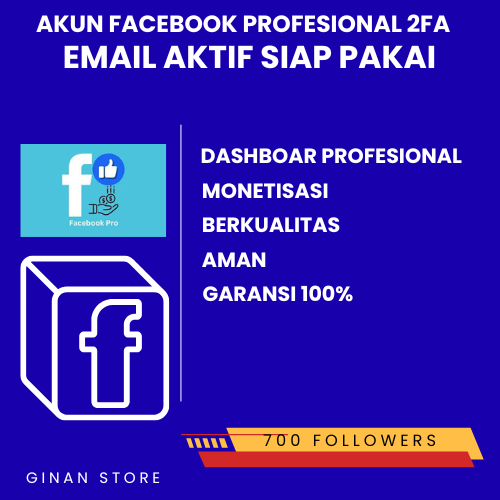 PAKET AKUN FB DENGAN FITUR PROFESIONAL 700-1K FOLLOWER AMAN,BERGARANSI