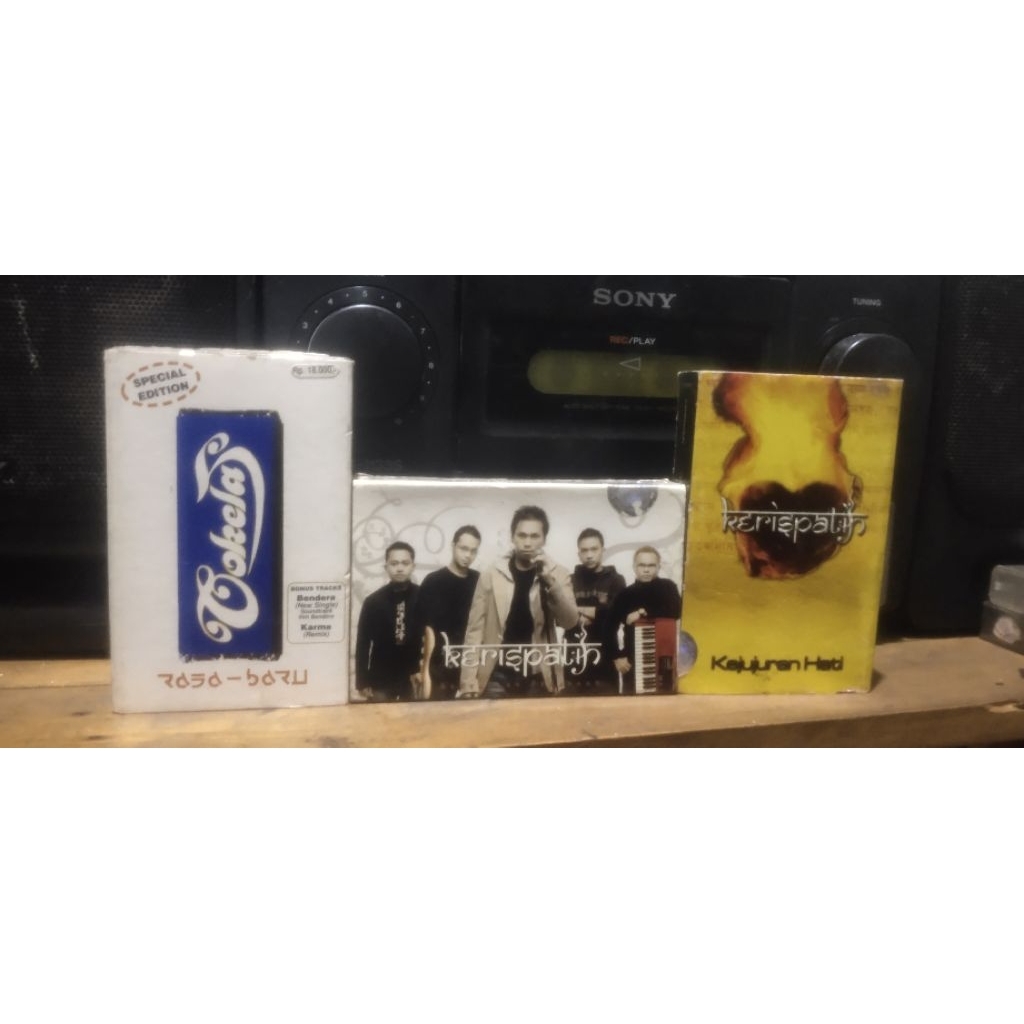 paket kaset pita kerispatih & cokelat, kaset pita, kaset
