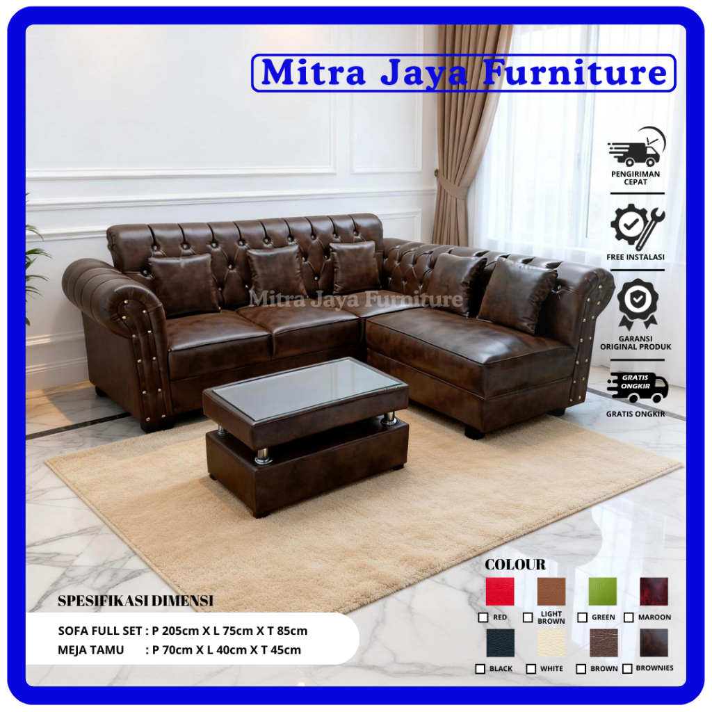 SOFA MINIMALIS L PUTUS KANCING