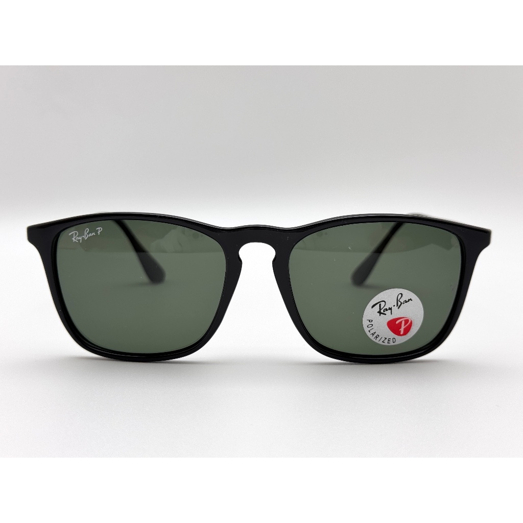 KACAMATA RAYBAN CHRIS RB4187 HITAM GLOSSY POLARIZED ORIGINAL