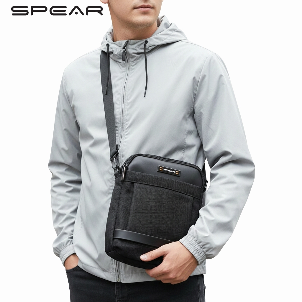 SPEAR Tas Messenger Selempang Pria Sling Bag Cowok Waist Bag Tas Kuliah Tas Kerja Laki Laki MB-9690