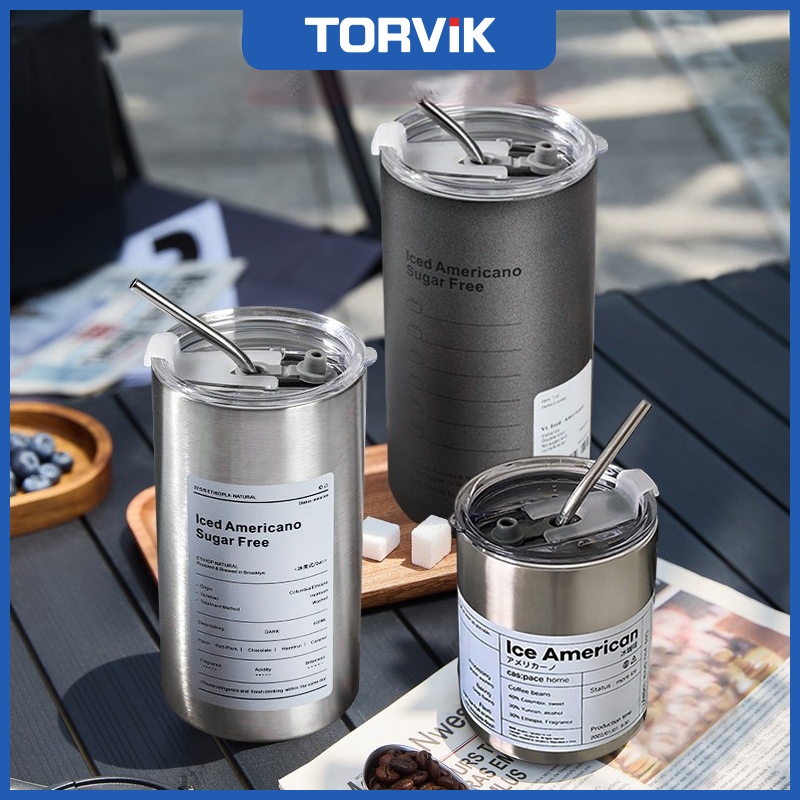 Torvik - Tumbler Stainless Steel 320ml&600ml | Tumbler Tahan Dingin Tumbler Kopi | Tumbler Tahan Pan