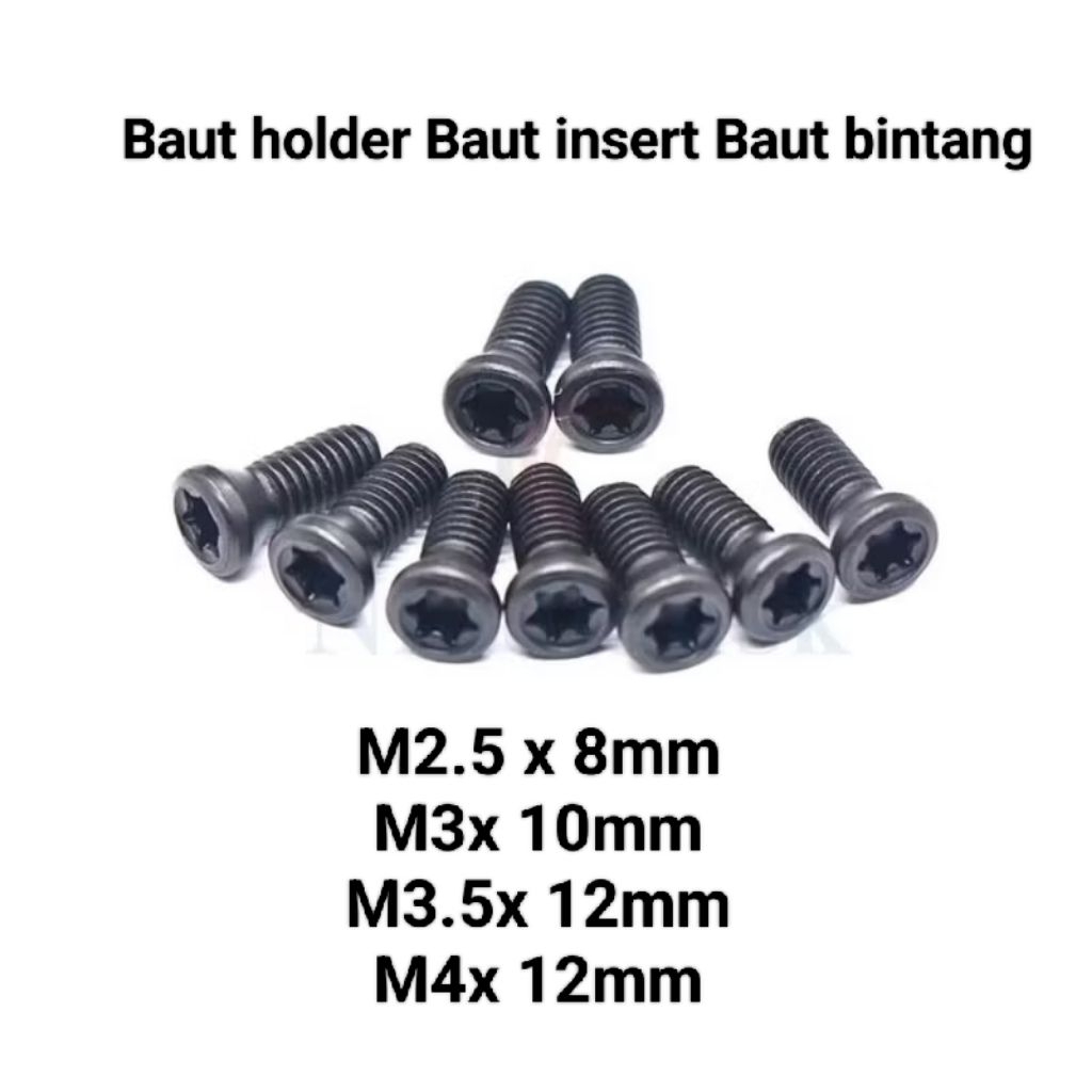 Baut Holder Bubut Milling Baut insert screw bintang M2.5 M3 M3.5 & M4
