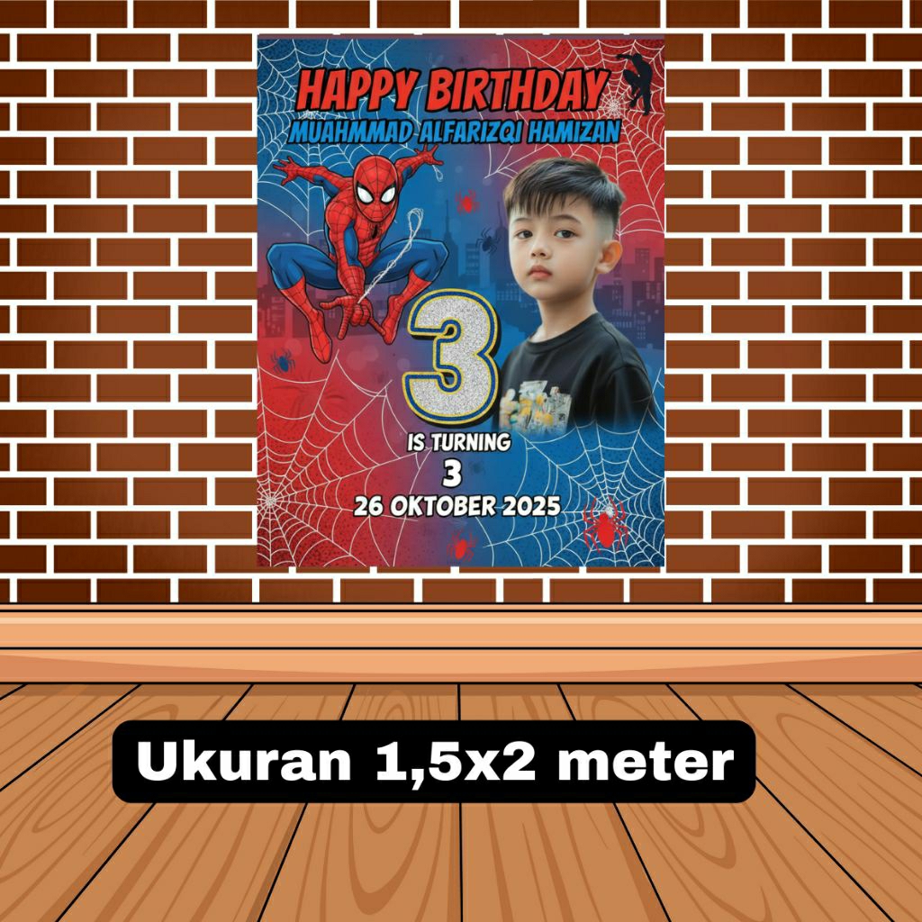 BANNER ULANG TAHUN ANAK / BACKDROP ULTAH ANAK / SPANDUK ULANG TAHUN / SPANDUK ULTAH ANAK