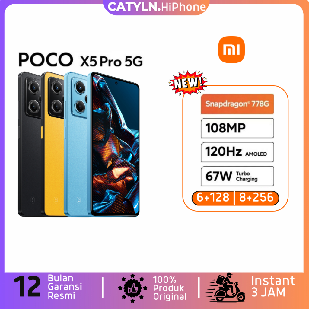 Poco x5 Pro 6+128 | 8+256 GB | Gorilla Glass 5 AMOLED Corning Gorilla Glass 5 Snapdragon 778G 5000 m