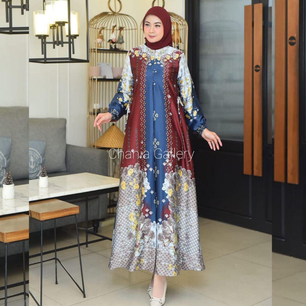 Dress Savana Shilk Premium Motif Modern Gamis Elegan