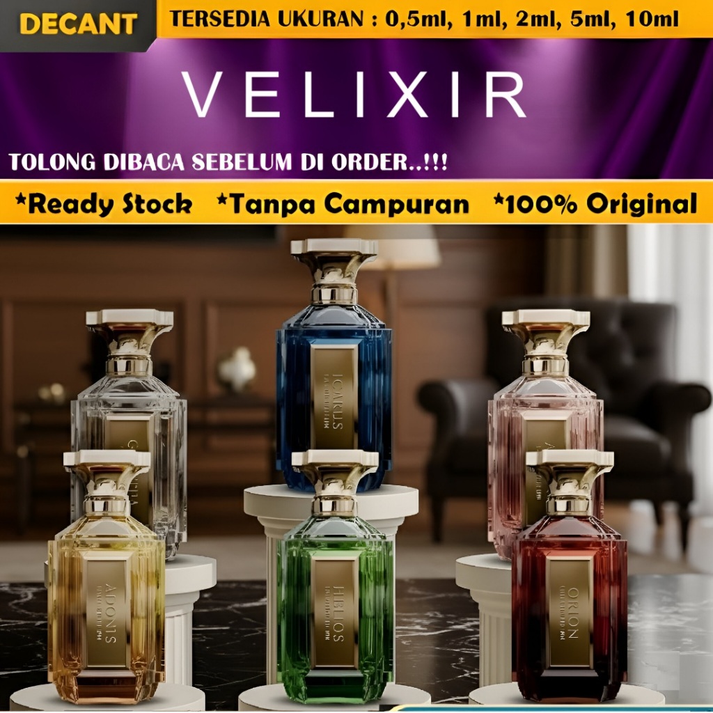 Decant/Share Velixir Icarus, Velixir Adonis, Velixir Orion, Velixir Helios
