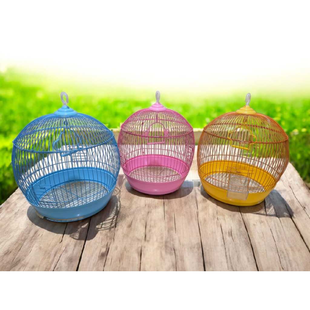 Kandang Bulat Besi / Kandang Perkutut Besi / Kandang Burung Model Semangka / Kandang Lovebird / Kand
