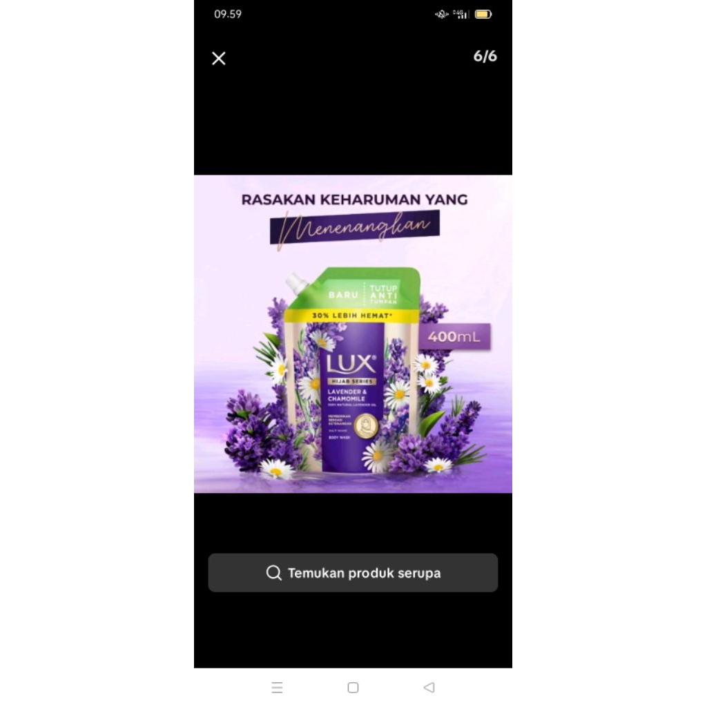 Lux sabun mandi cair 400 ml