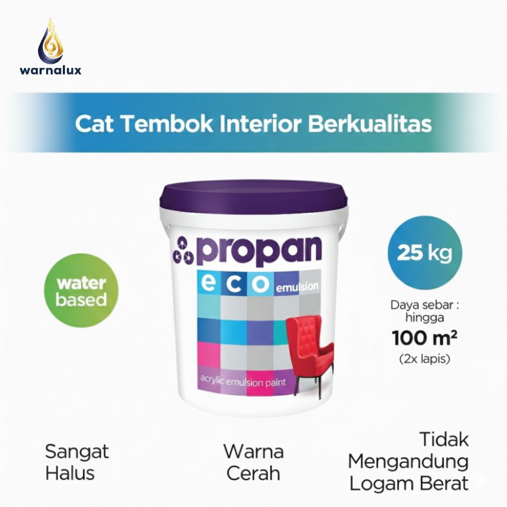 Propan Eco Emulsion Cat Tembok Interior 25kg (Custom Warna Tinting)