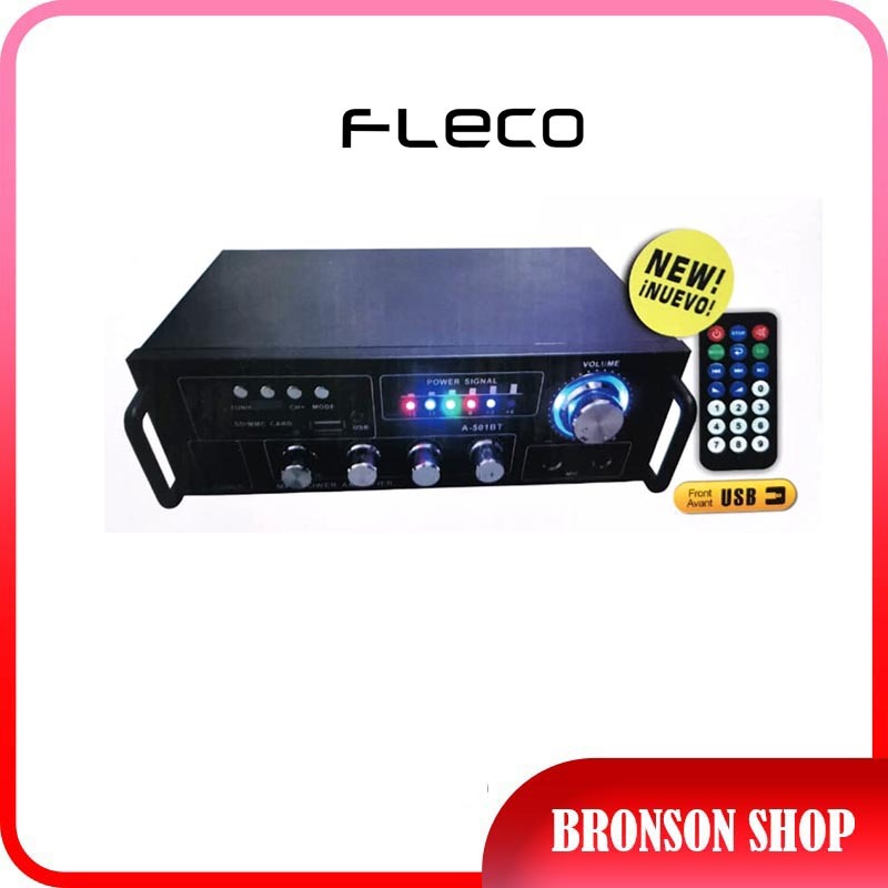 Power Amplifier Bluetooth Fleco A-501BT 600W - Ampli Mini Karaoke dan MP3 Player