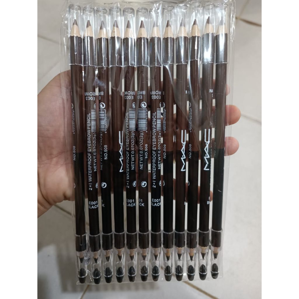 Best Seller Pensil Alis MAC 2in1 - Pensil Alis Mata Natural - Pensil Alis Mata 1Pcs - Pensil Alis Na