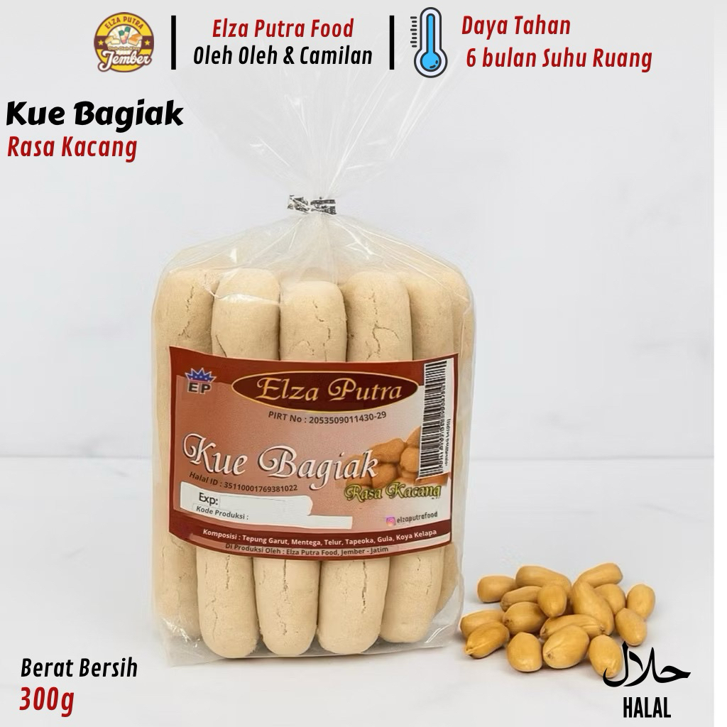 Kue Bagiak Rasa Kacang Khas Banyuwangi Netto 300 gram