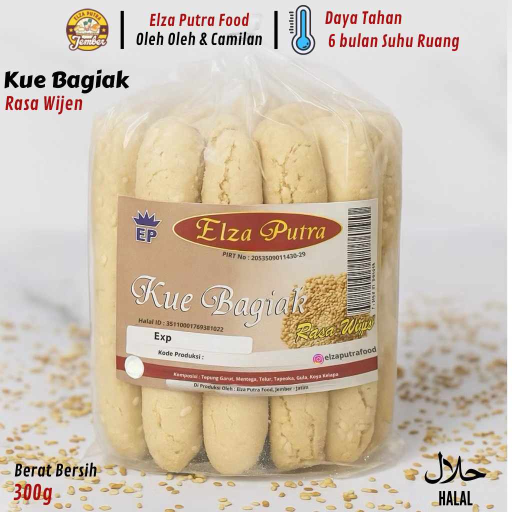 Kue Bagiak Rasa Wijen Khas Banyuwangi Netto 300 gram