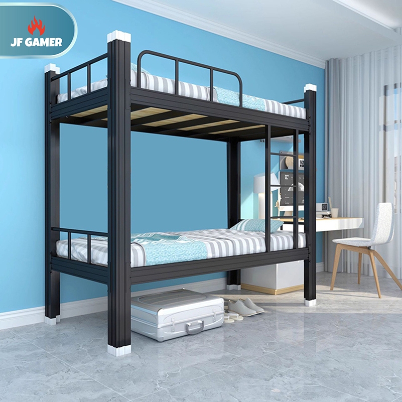 JF GAMERRanjang susun ranjang tingkat ranjang besi Ranjang Susun Besi 2 Tingkat Divan Susun 2Tingkat