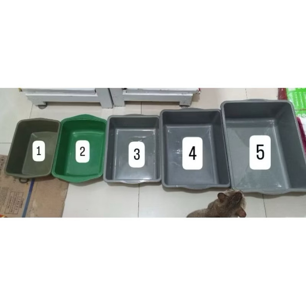 [INSTANT] Litter Box Kotak Pasir Bak Pasir Kucing Baskom Ember Semua Ukuran Bak Pasir Jumbo Litter B