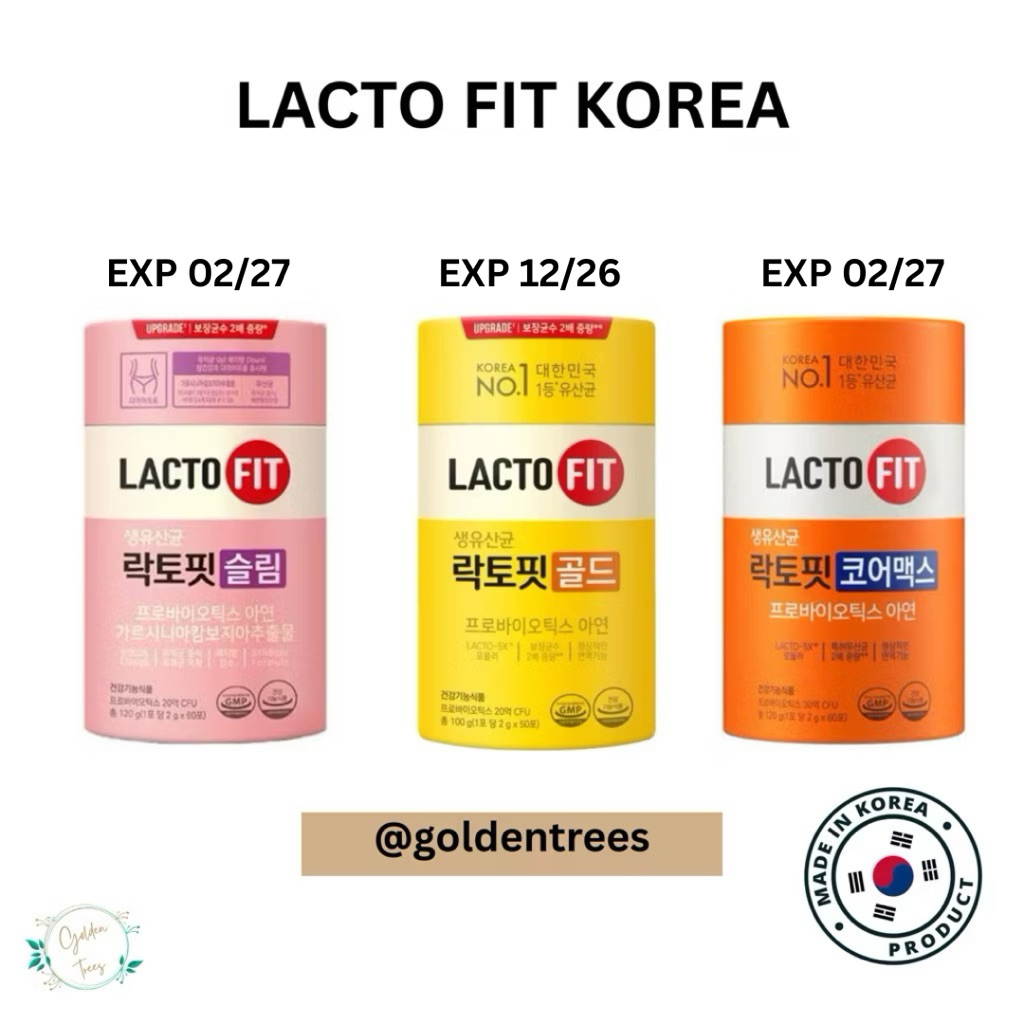 Lacto Fit Gold Probiotics Lacto Fit Core Max Lacto Fit Slim Original Korea