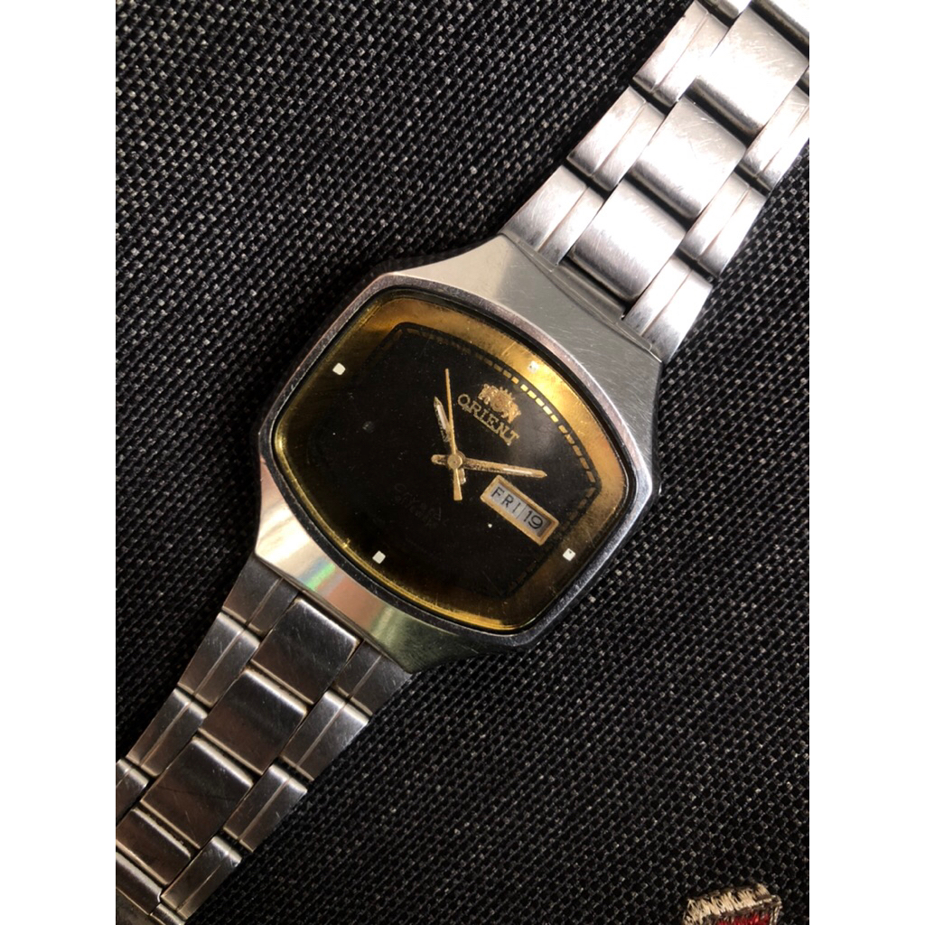Orient Black TV Dial Automatic Watch Vintage