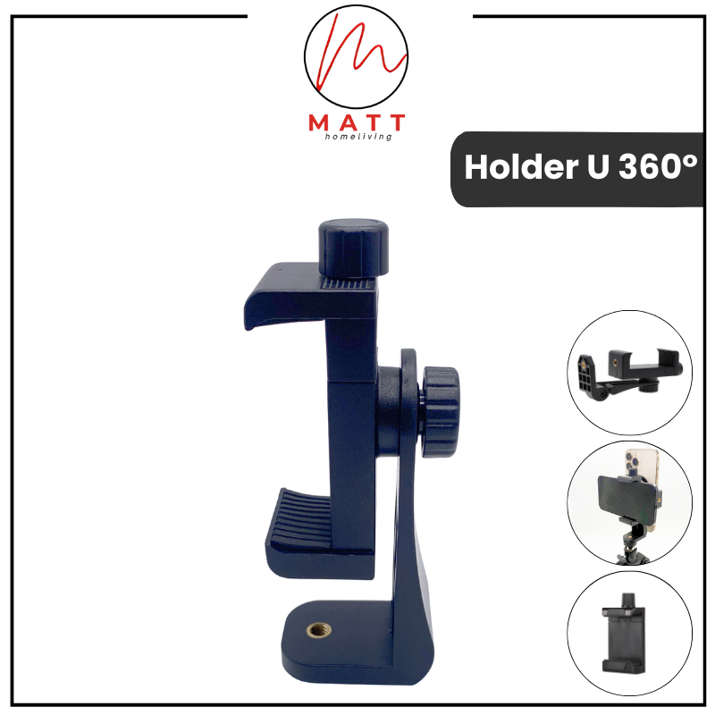 MATT Holder HP Tripod Smartphone Mount 360 Portrait Dan Landscape Holder HP Tripod Mount 360 Baut La
